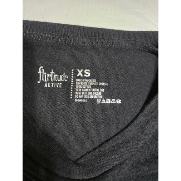 Flirtitude active xs women's black "create change" tee - Picture 4 of 6